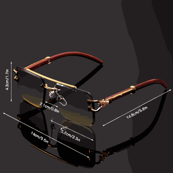 "Rectangle Frameless Glasses for Girls & Ladies – Stylish Modern Shopping Eyewear" - Image 5