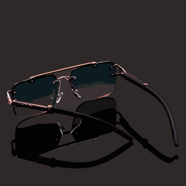 "Rectangle Frameless Glasses for Girls & Ladies – Stylish Modern Shopping Eyewear" - Image 3